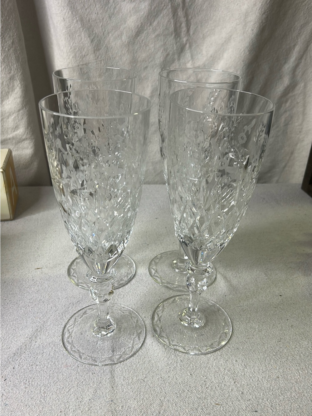 Rogaska Gallia Crystal Iced Tea Glasses - Set of 4